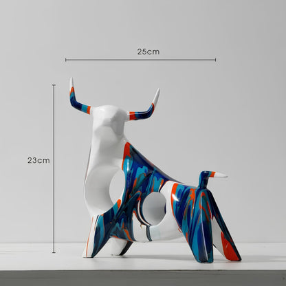 Nordic Cow Bull Ornament Sculpture Figurine - Homevalley.co.uk