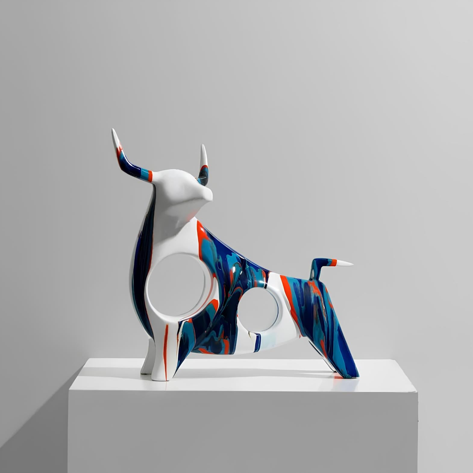 Nordic Cow Bull Ornament Sculpture Figurine - Homevalley.co.uk