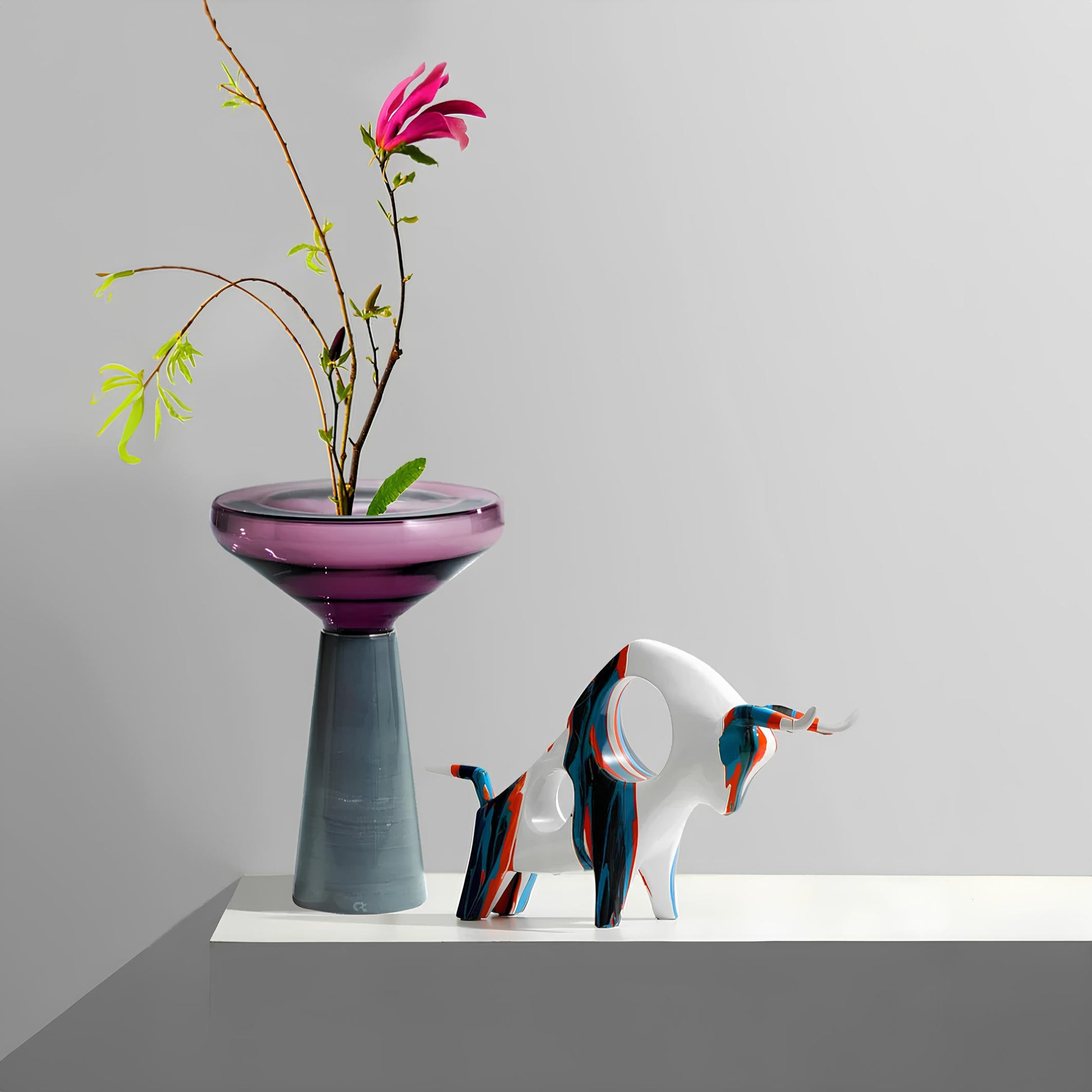 Nordic Cow Bull Ornament Sculpture Figurine - Homevalley.co.uk