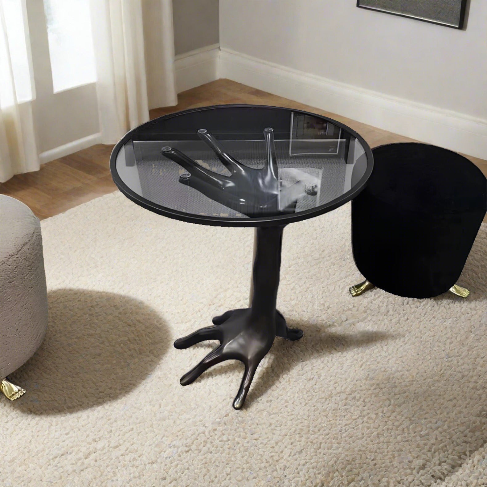 Nordic Design Modern Round Coffee Side Table - Homevalley.co.uk
