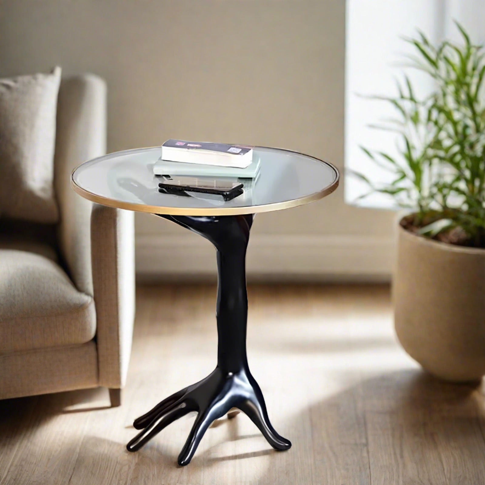 Nordic Design Modern Round Coffee Side Table - Homevalley.co.uk
