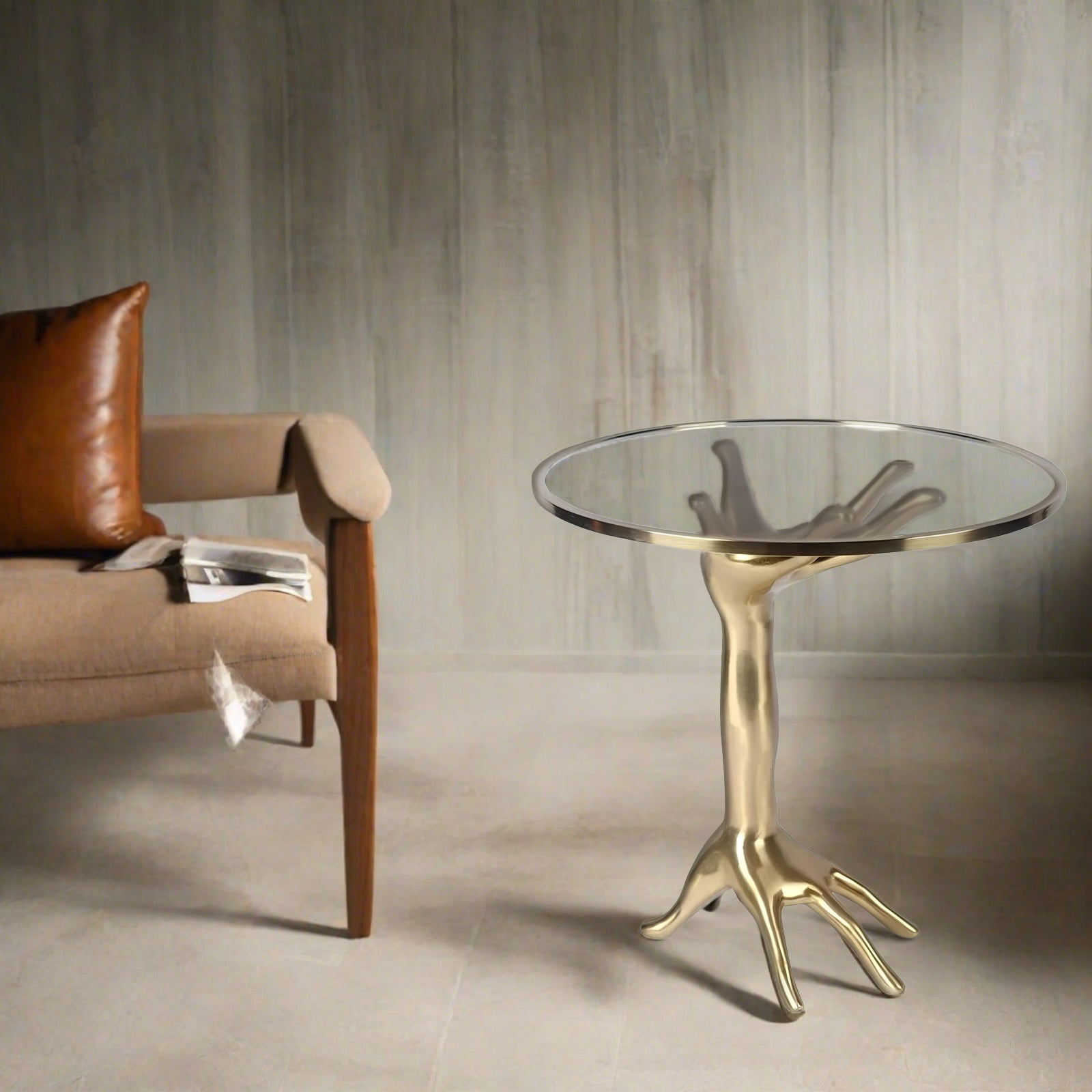 Nordic Design Modern Round Coffee Side Table - Homevalley.co.uk
