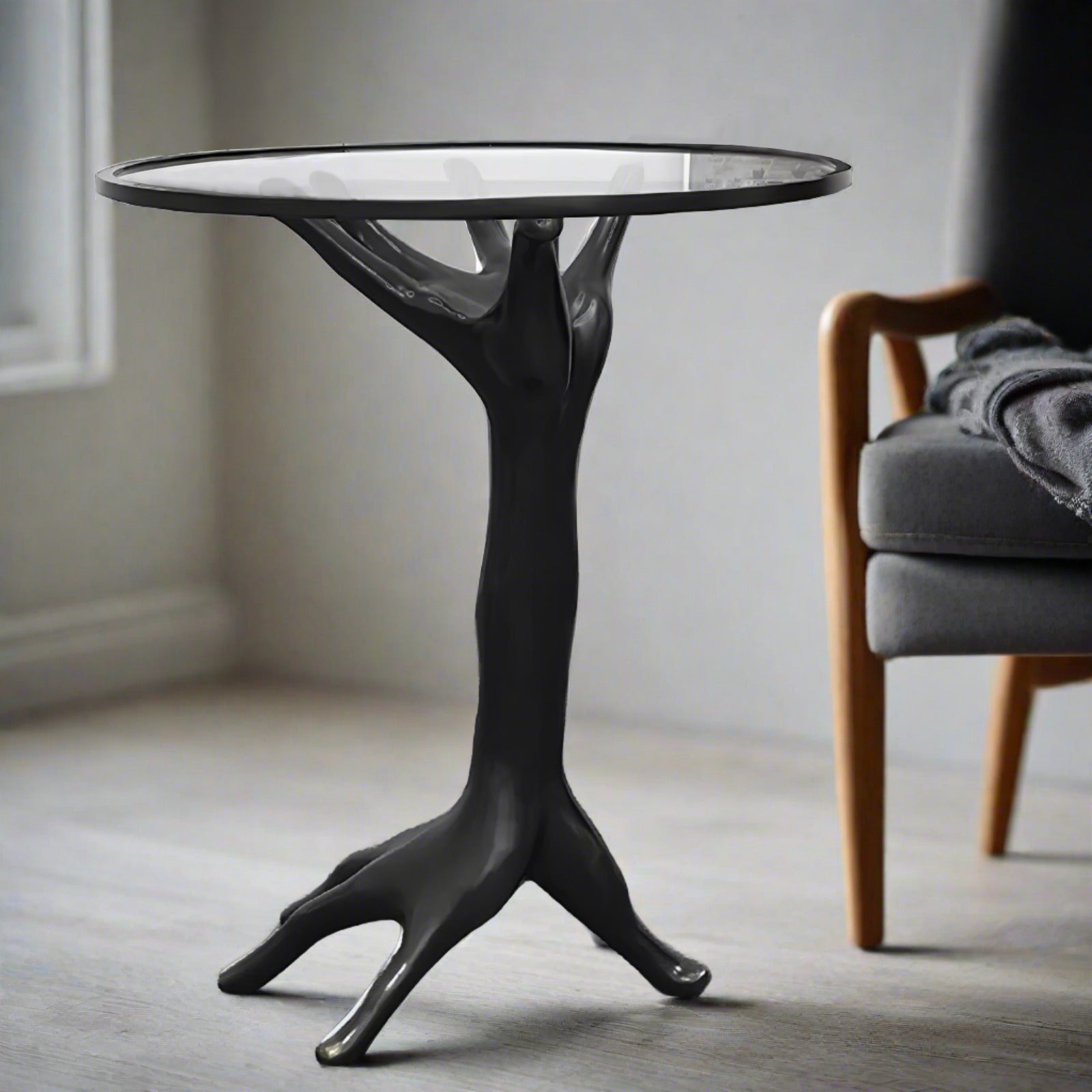 Nordic Design Modern Round Coffee Side Table - Homevalley.co.uk