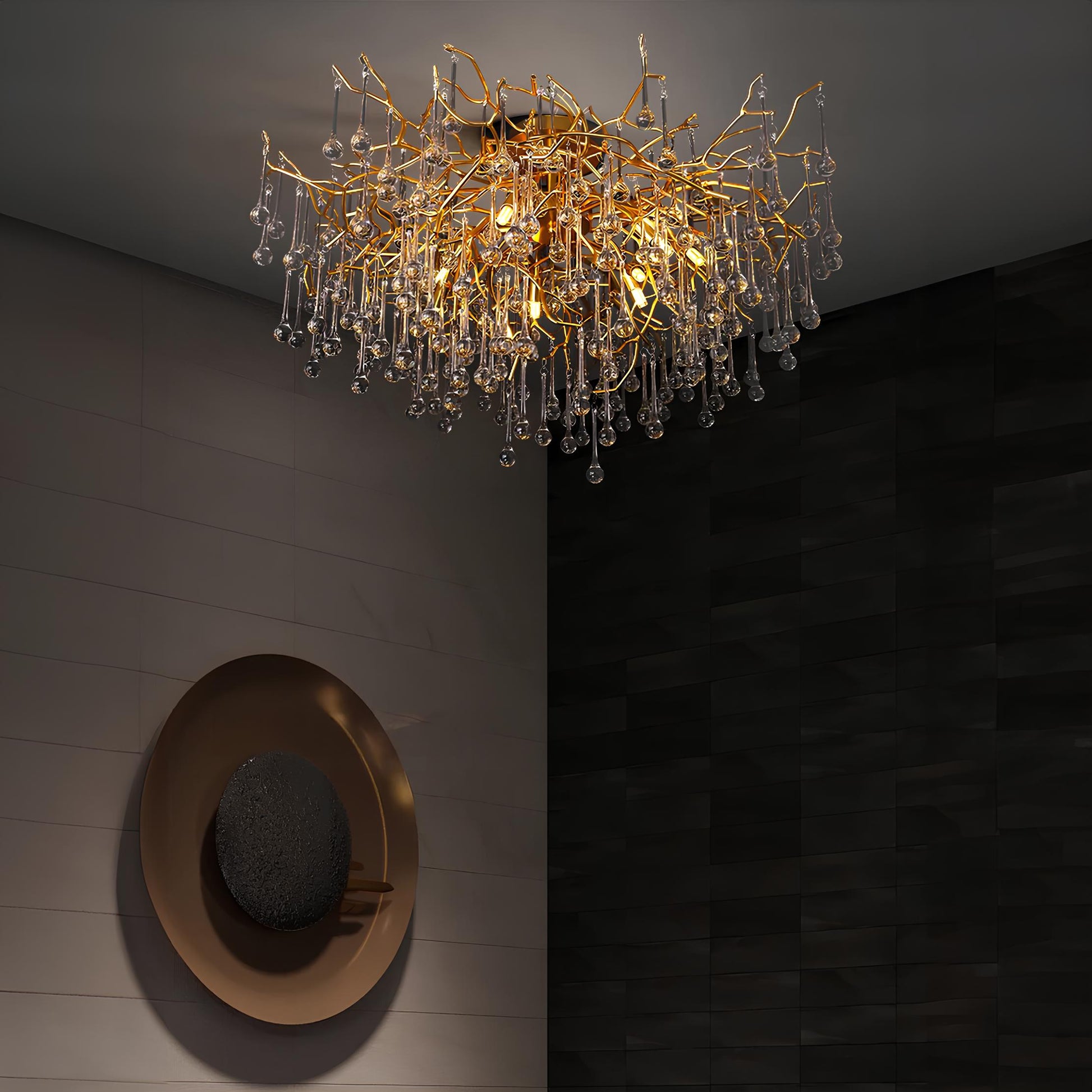 Nordic Gold Ceiling Chandelier - Homevalley.co.uk