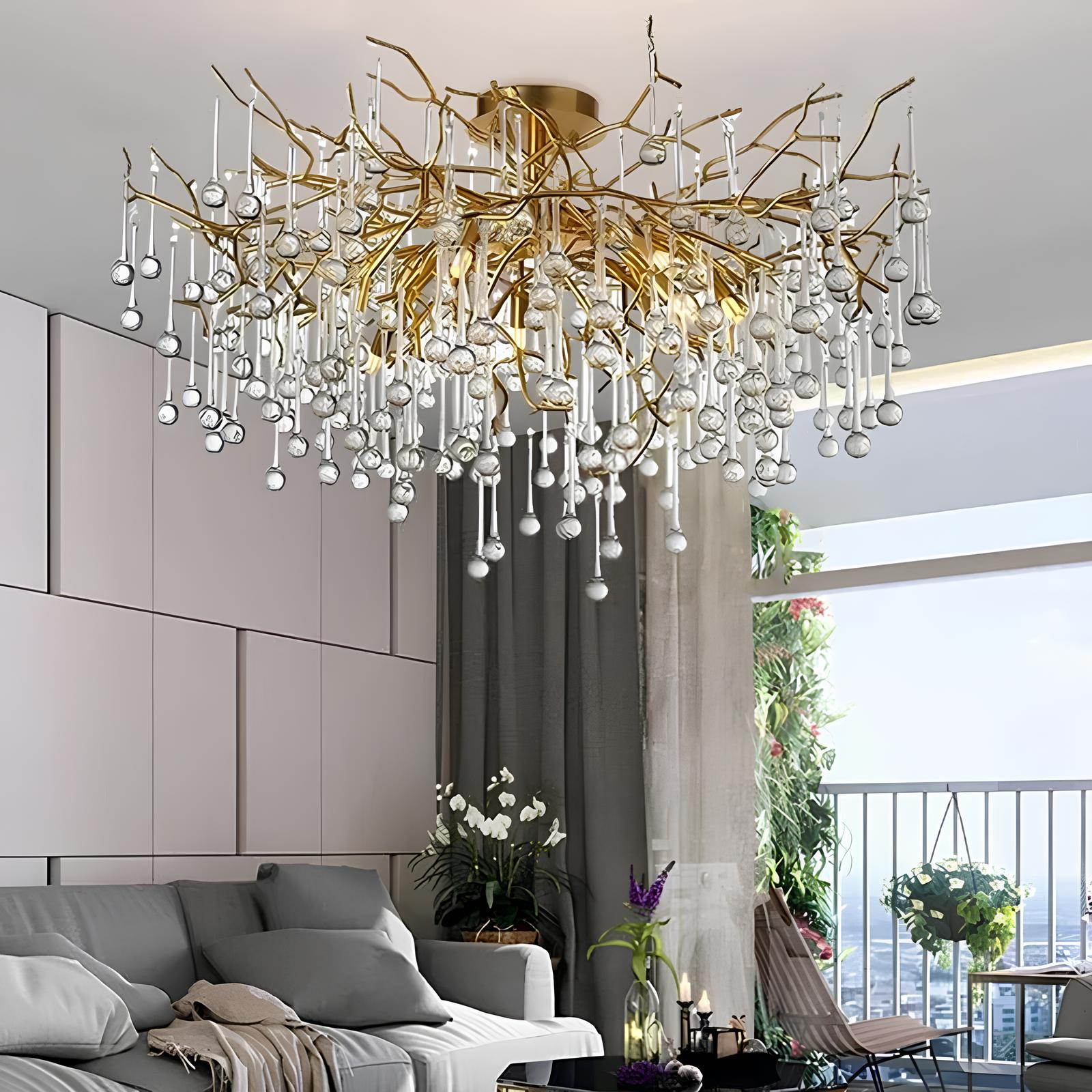 Nordic Gold Ceiling Chandelier - Homevalley.co.uk
