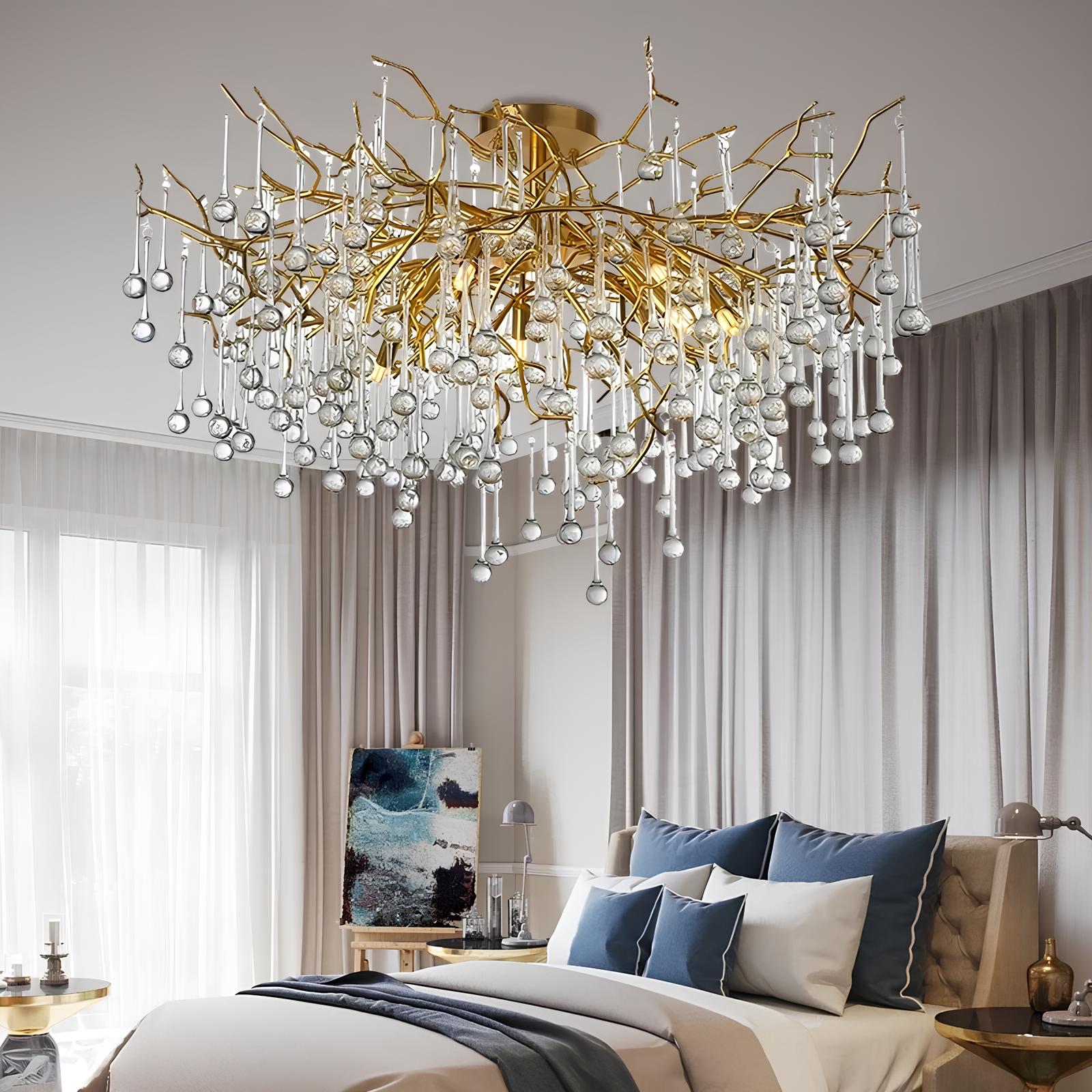 Nordic Gold Ceiling Chandelier - Homevalley.co.uk
