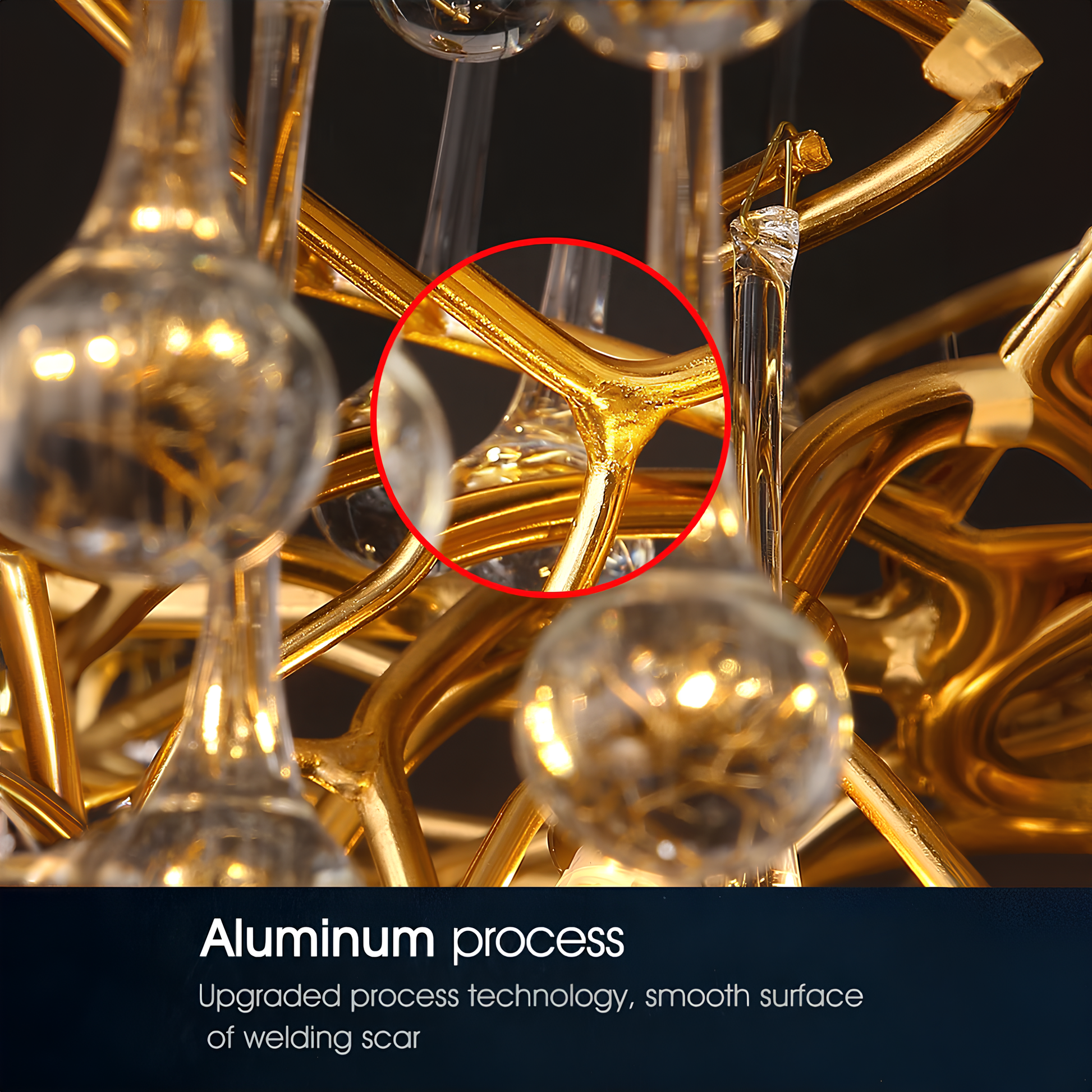 Nordic Gold Ceiling Chandelier - Homevalley.co.uk