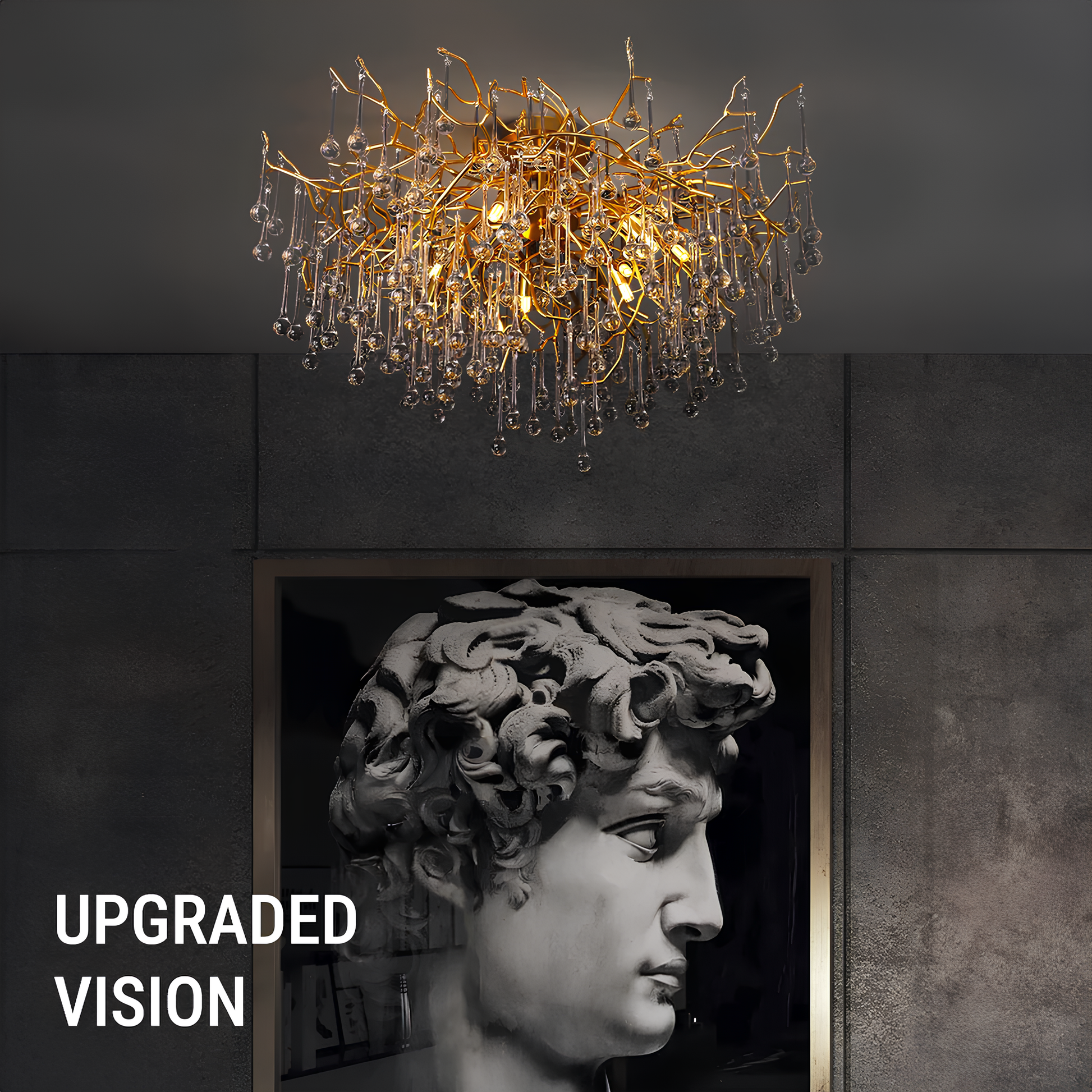 Nordic Gold Ceiling Chandelier - Homevalley.co.uk