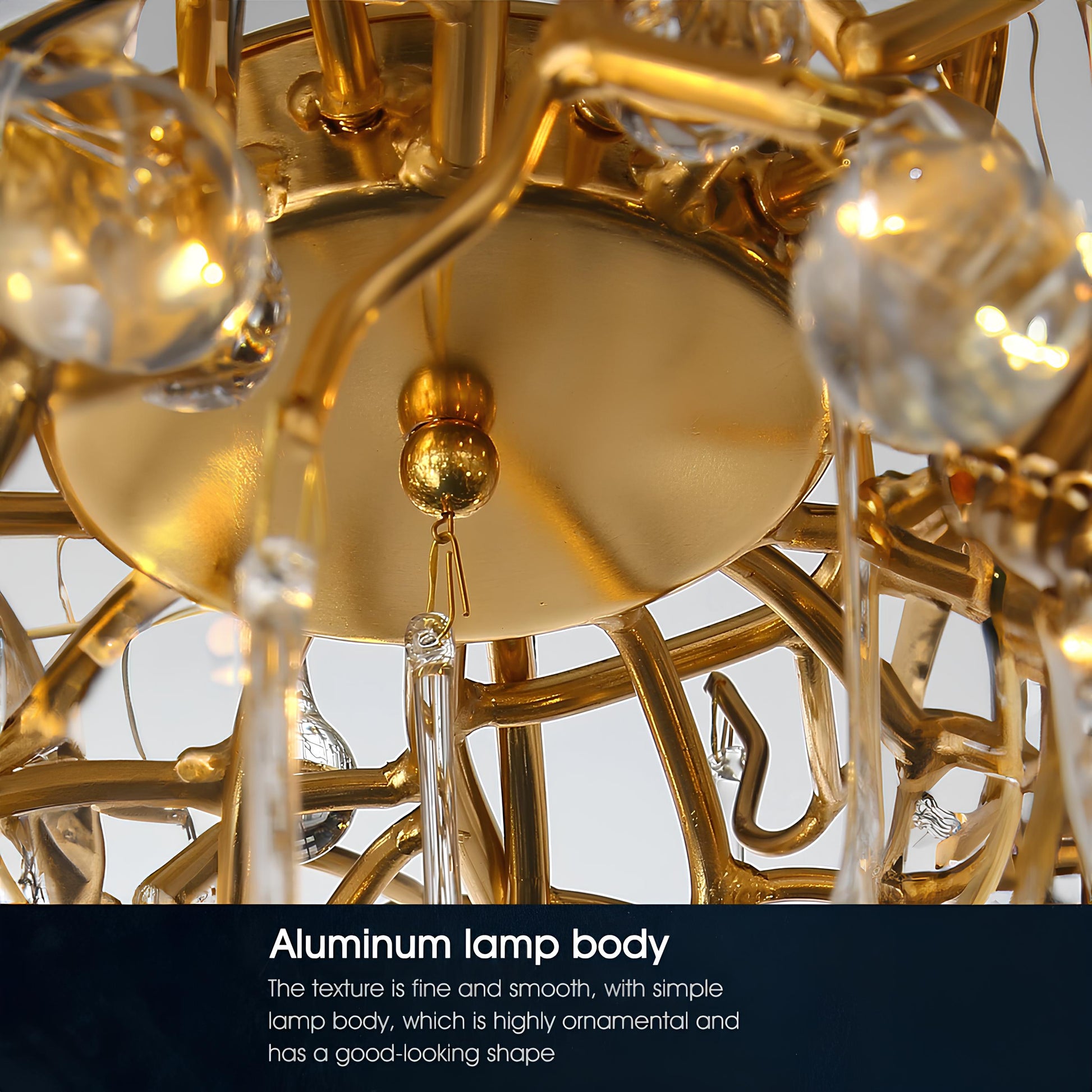 Nordic Gold Ceiling Chandelier - Homevalley.co.uk