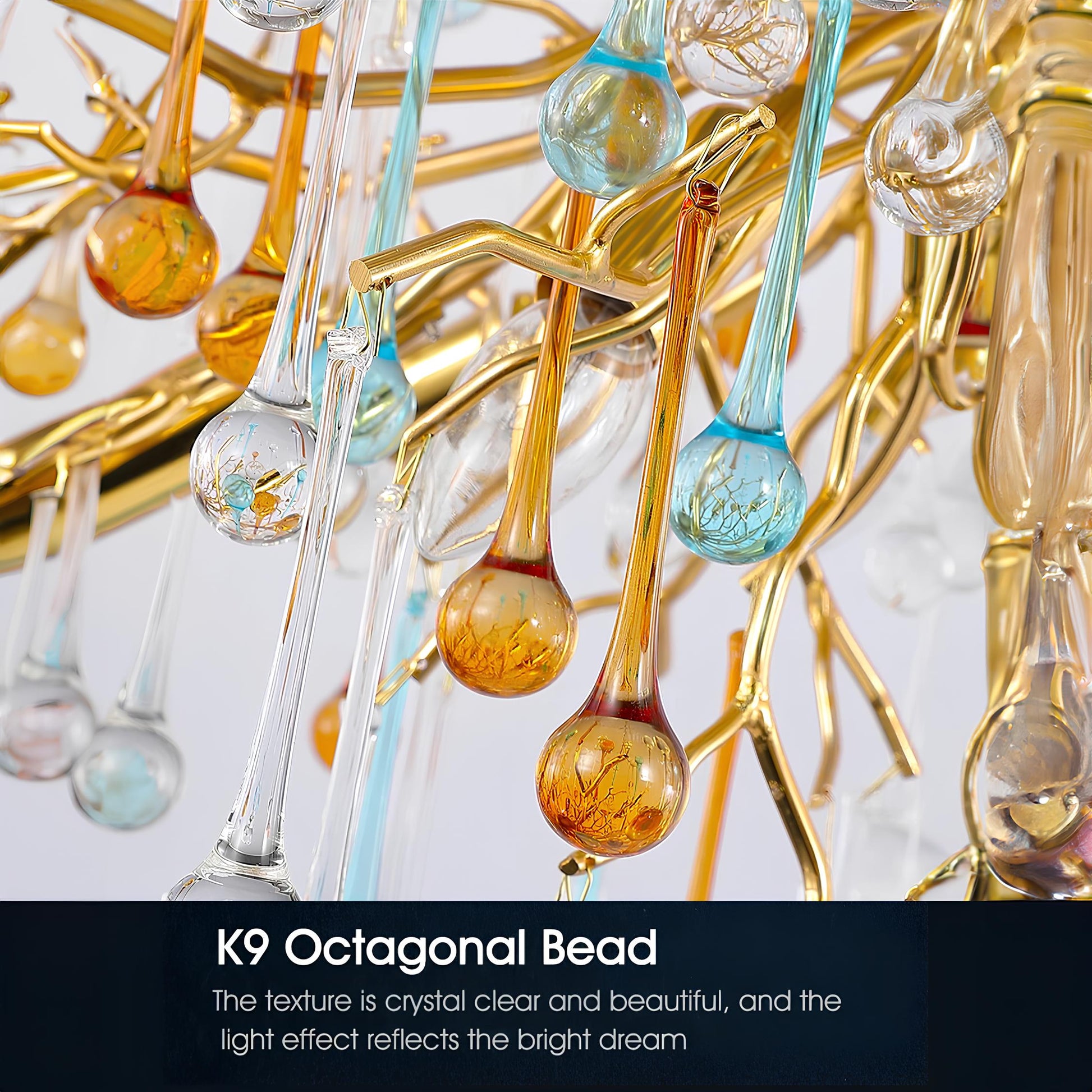 Nordic Gold Ceiling Chandelier - Homevalley.co.uk