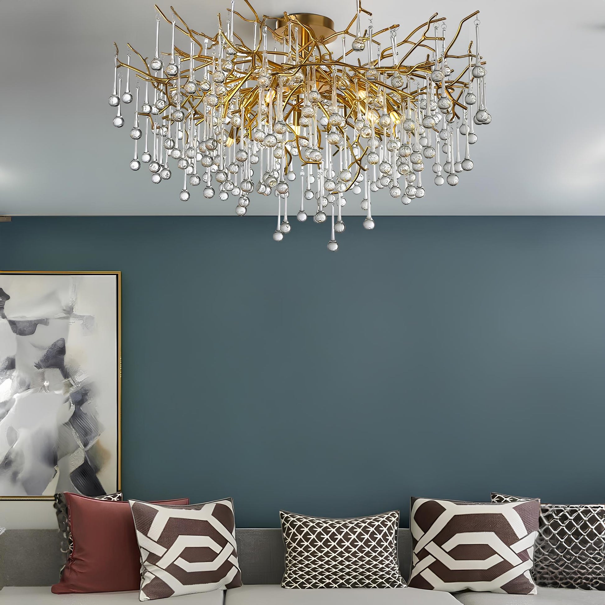Nordic Gold Ceiling Chandelier - Homevalley.co.uk