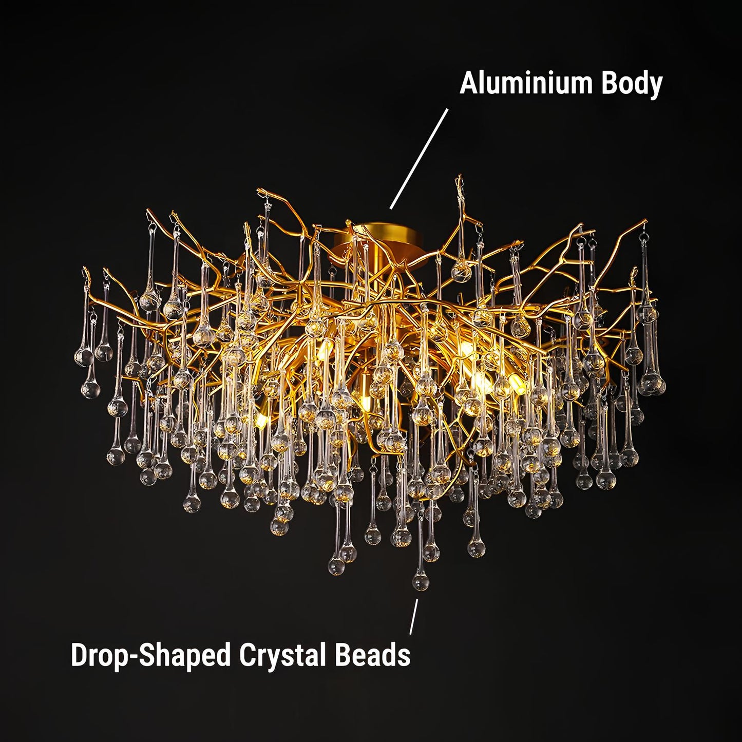 Nordic Gold Ceiling Chandelier - Homevalley.co.uk