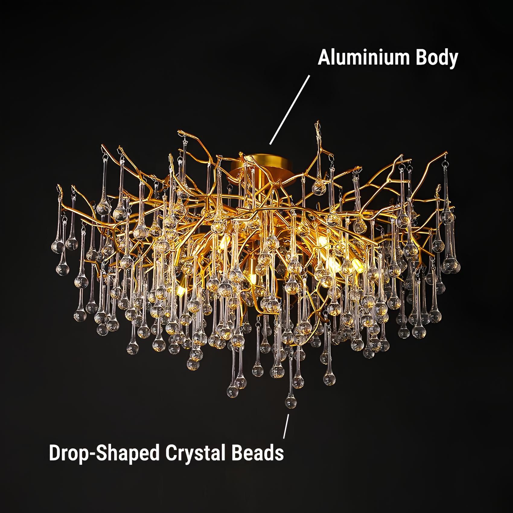Nordic Gold Ceiling Chandelier - Homevalley.co.uk
