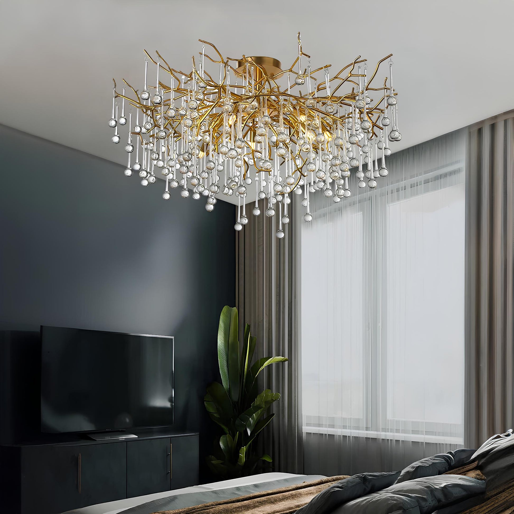 Nordic Gold Ceiling Chandelier - Homevalley.co.uk