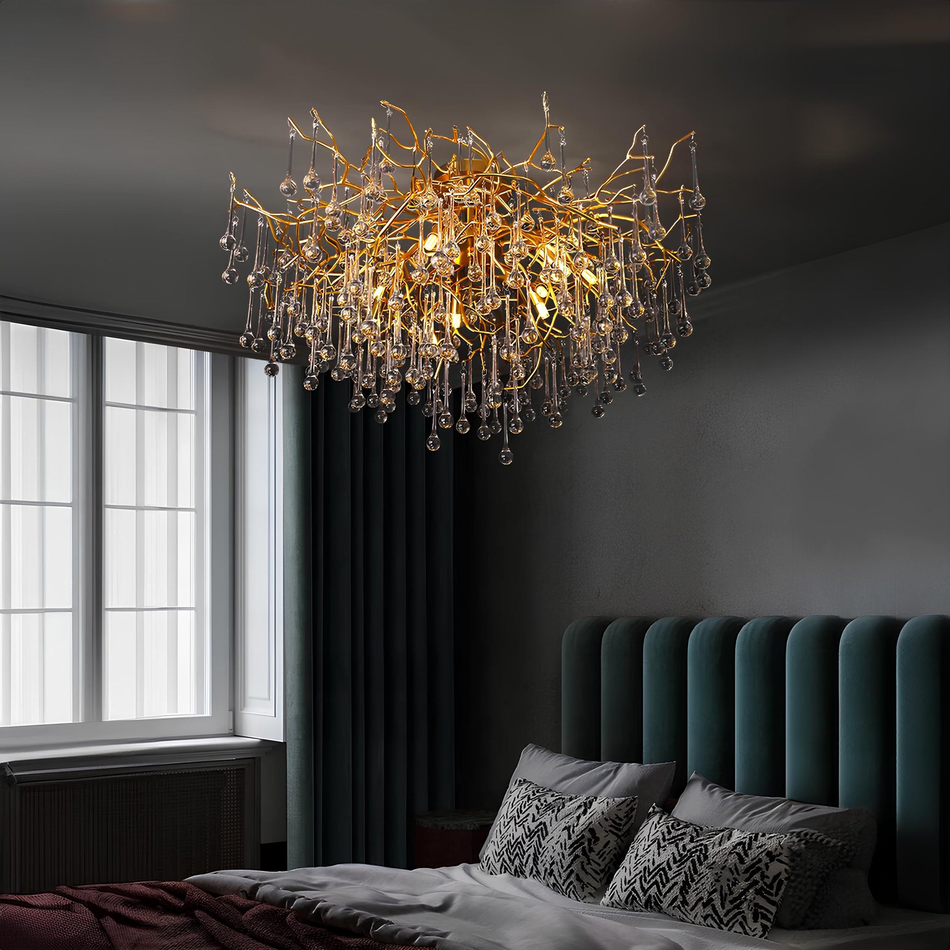 Nordic Gold Ceiling Chandelier - Homevalley.co.uk
