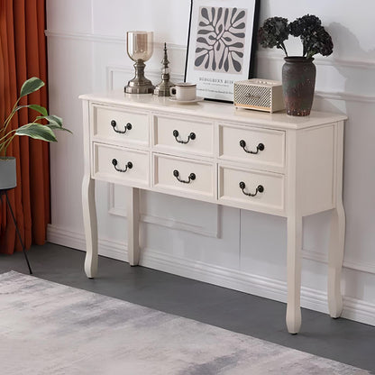 Nordic Solid Wood Console Table with Drawers - Homevalley.co.uk