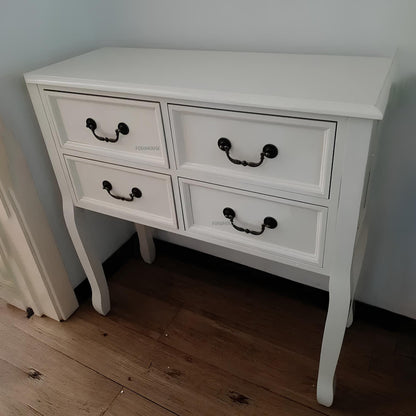 Nordic Solid Wood Console Table with Drawers - Homevalley.co.uk