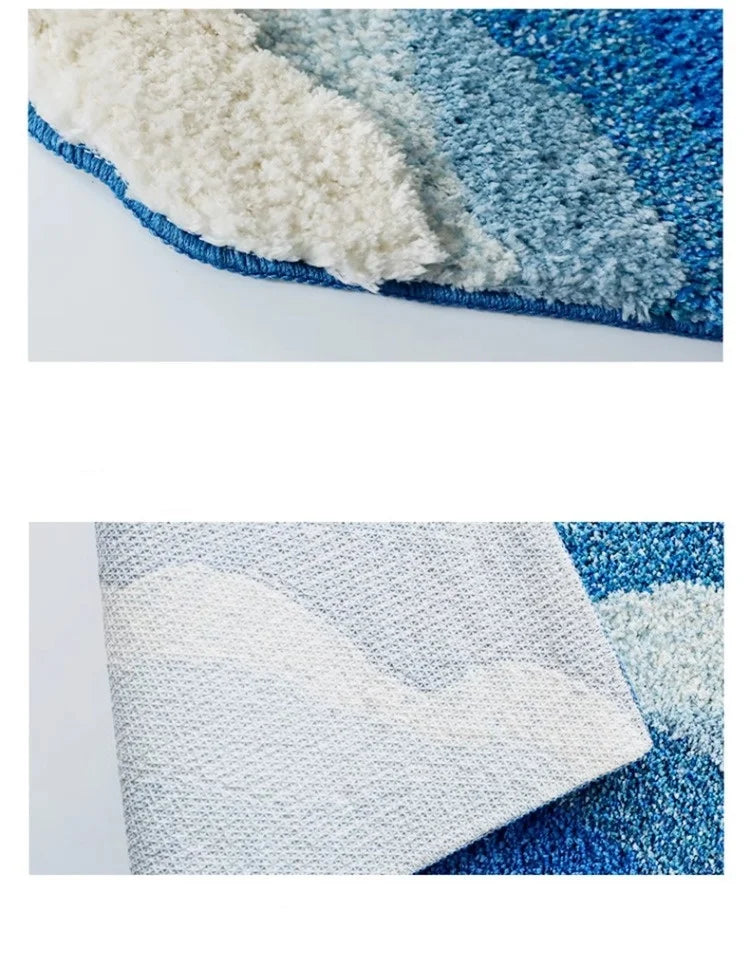 Ocean Wave Non-Slip Tufted Rug – Stylish, Soft, and Safe for Your Home - Homevalley.co.uk