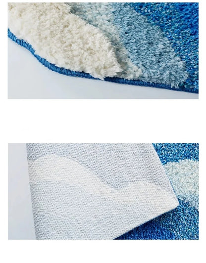 Ocean Wave Non-Slip Tufted Rug – Stylish, Soft, and Safe for Your Home - Homevalley.co.uk