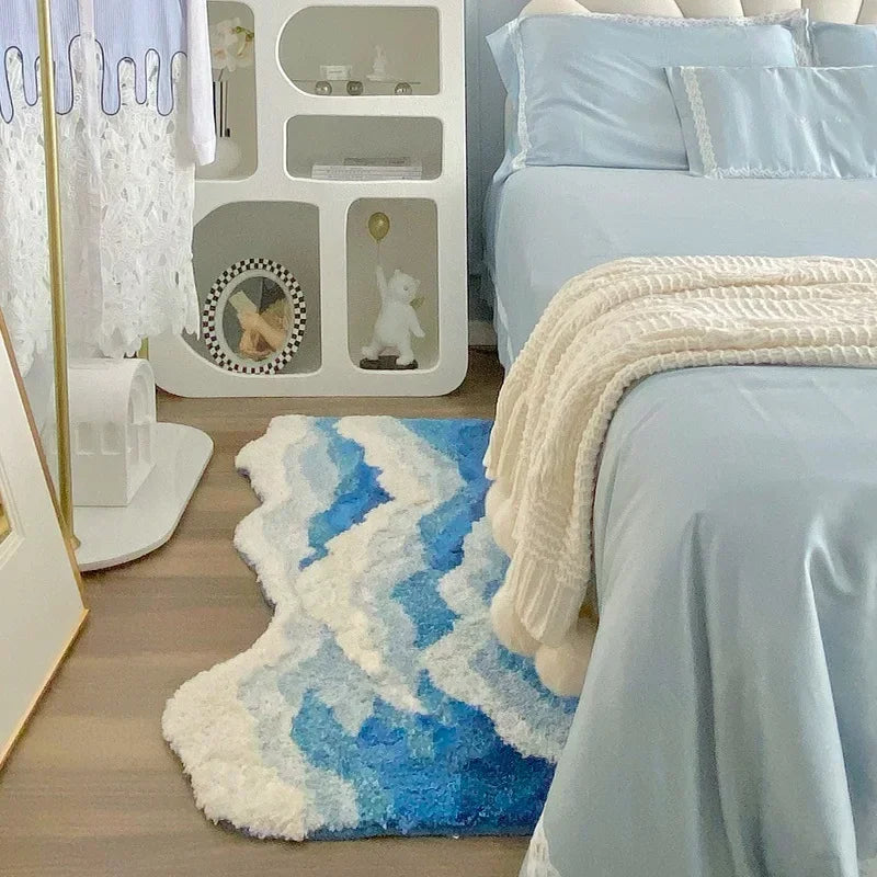 Ocean Wave Non-Slip Tufted Rug – Stylish, Soft, and Safe for Your Home - Homevalley.co.uk