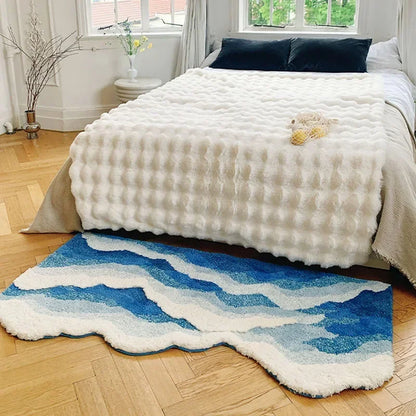 Ocean Wave Non-Slip Tufted Rug – Stylish, Soft, and Safe for Your Home - Homevalley.co.uk