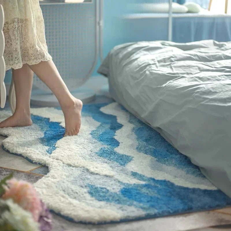 Ocean Wave Non-Slip Tufted Rug – Stylish, Soft, and Safe for Your Home - Homevalley.co.uk