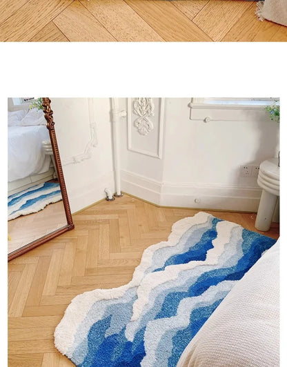Ocean Wave Non-Slip Tufted Rug – Stylish, Soft, and Safe for Your Home - Homevalley.co.uk