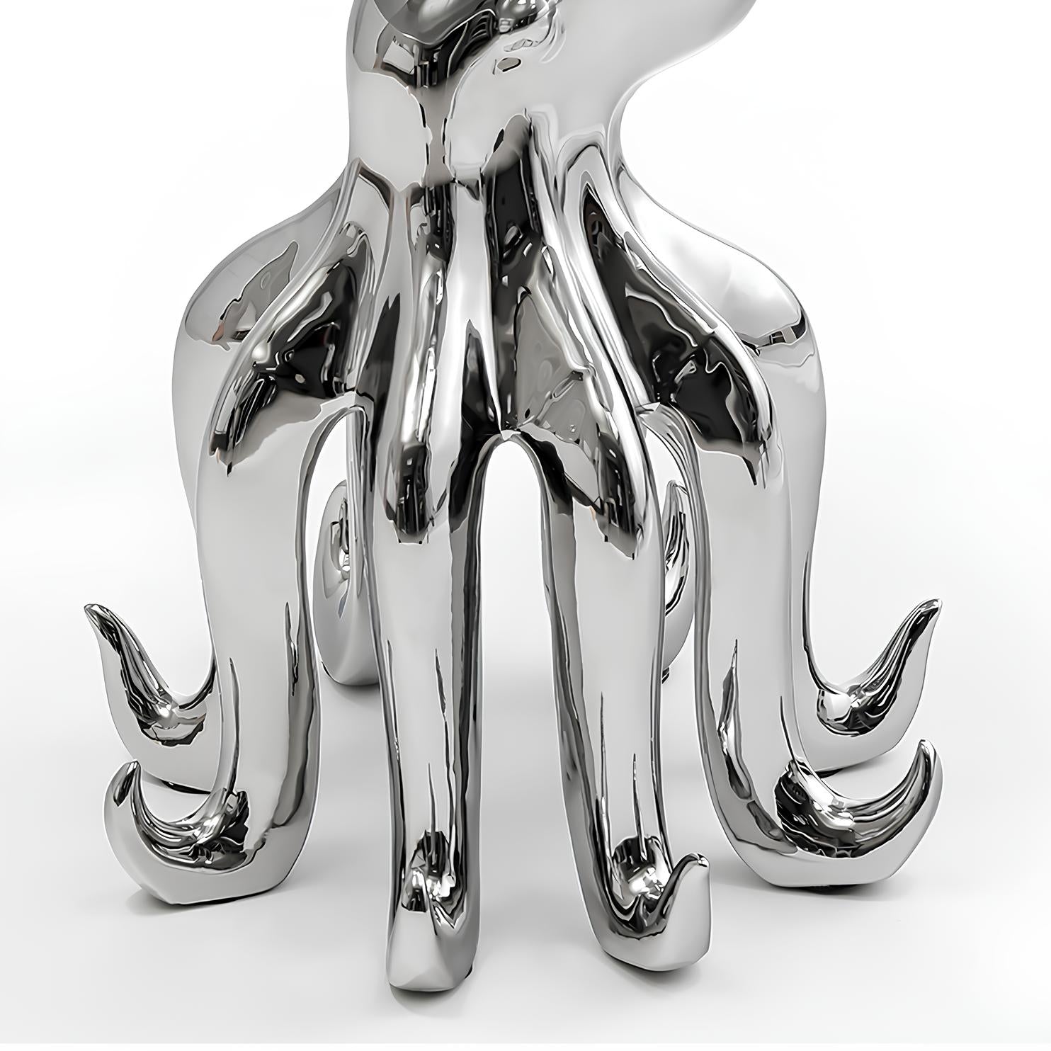 Octopus Stand Glass Round Coffee Table - Homevalley.co.uk