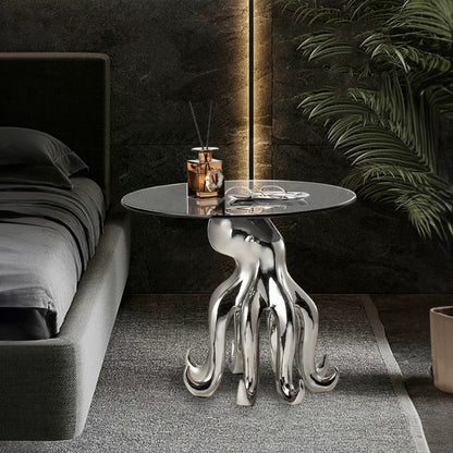Octopus Stand Glass Round Coffee Table - Homevalley.co.uk