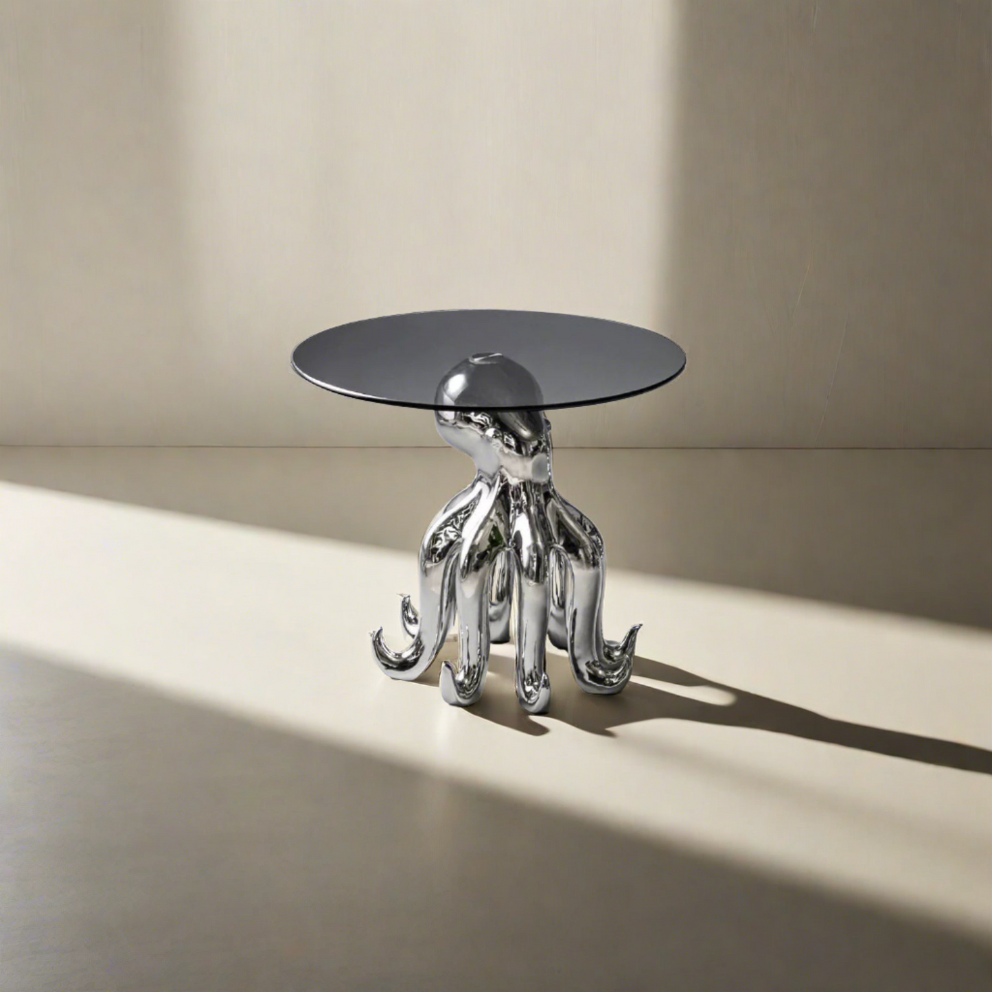 Octopus Stand Glass Round Coffee Table - Homevalley.co.uk