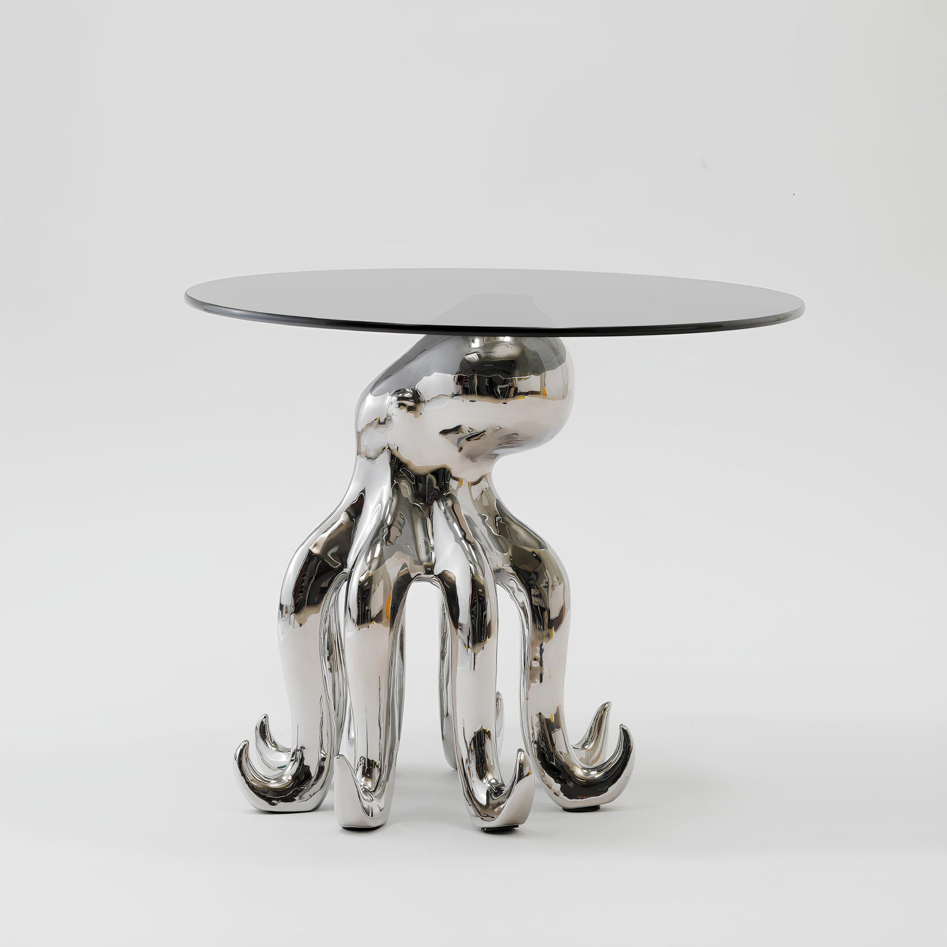 Octopus Stand Glass Round Coffee Table - Homevalley.co.uk