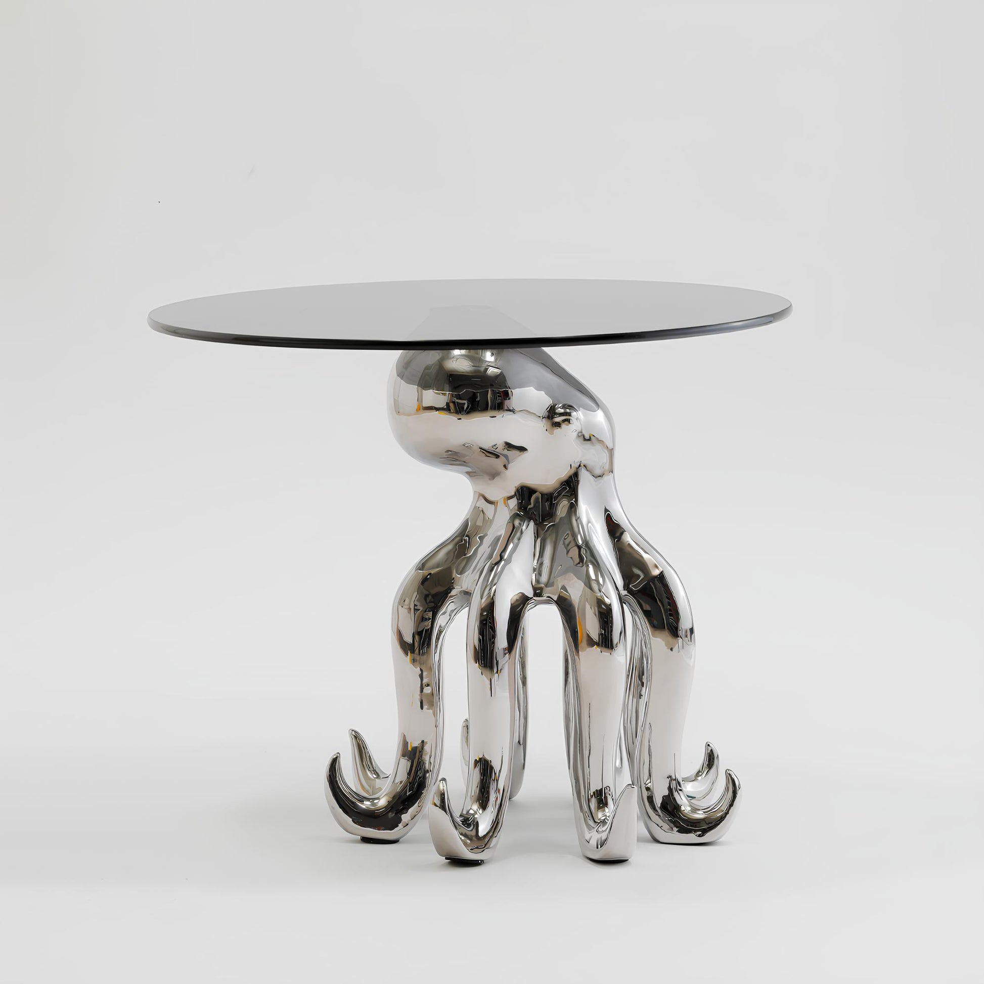 Octopus Stand Glass Round Coffee Table - Homevalley.co.uk