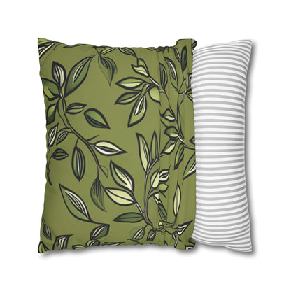Owl Pillow Case, Owl and Botanicals Pillow Case, Owl Lovers, Birds Lovers, Gift For Her, Gift for Friend - Homevalley.co.uk