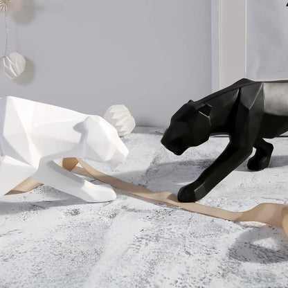 Panther Resin Sculpture Abstract Figurine - Homevalley.co.uk
