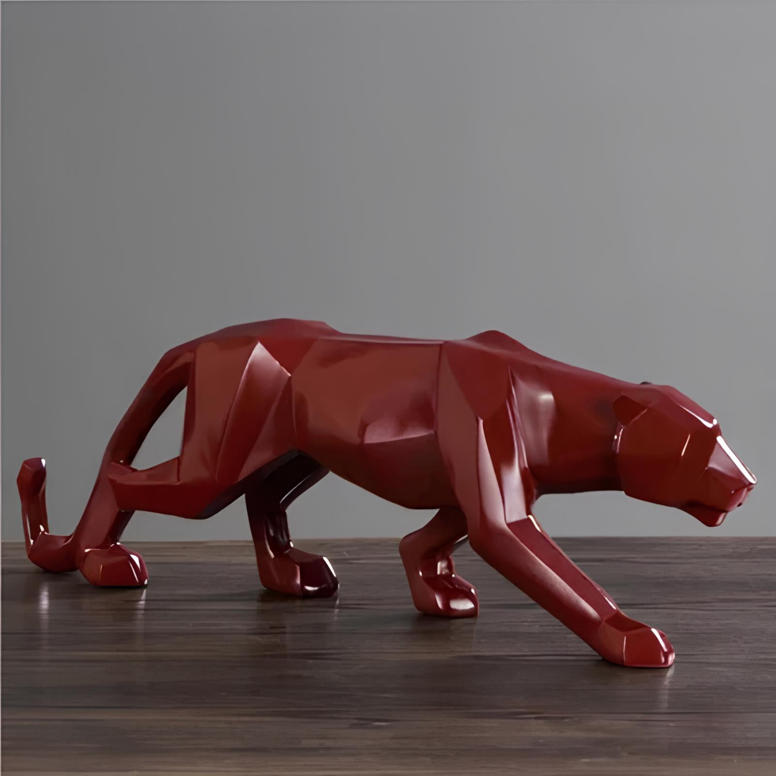 Panther Resin Sculpture Abstract Figurine - Homevalley.co.uk