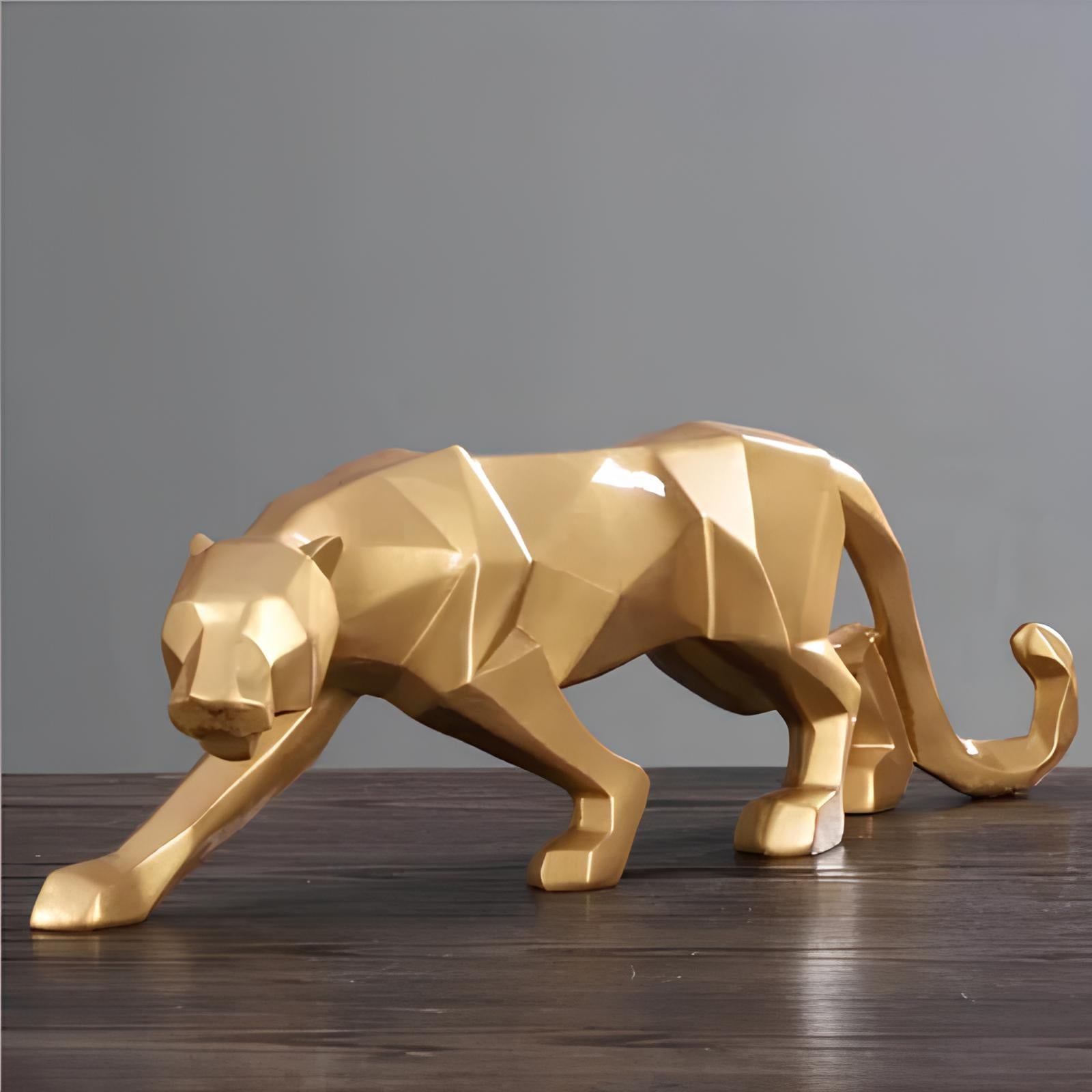 Panther Resin Sculpture Abstract Figurine - Homevalley.co.uk