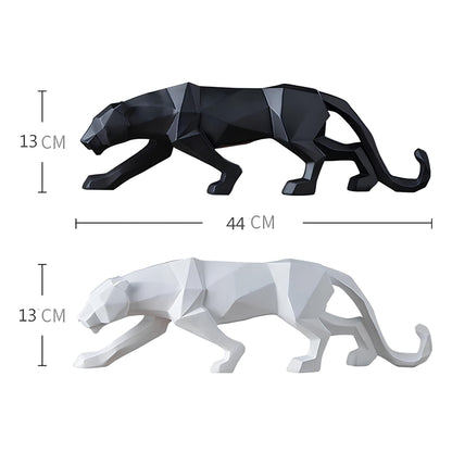 Panther Resin Sculpture Abstract Figurine - Homevalley.co.uk