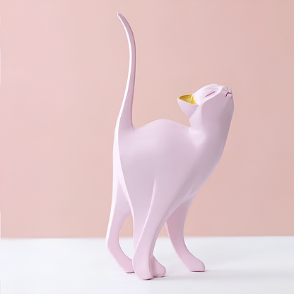 Pink Cat Ornament Figurine - Homevalley.co.uk