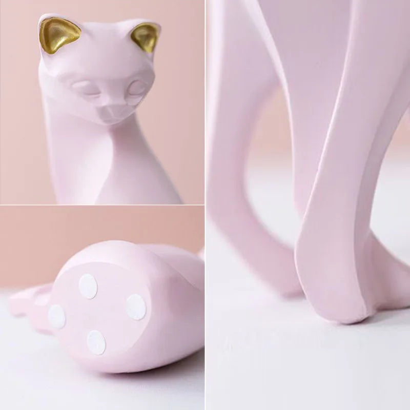 Pink Cat Ornament Figurine - Homevalley.co.uk