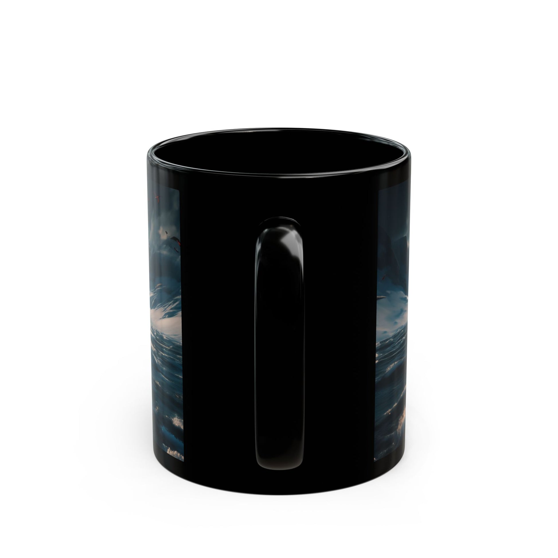 Pink Flamingo Tea Cup, Black Coffee Mug, Mother's day, Gift for Her, 11oz - Homevalley.co.uk