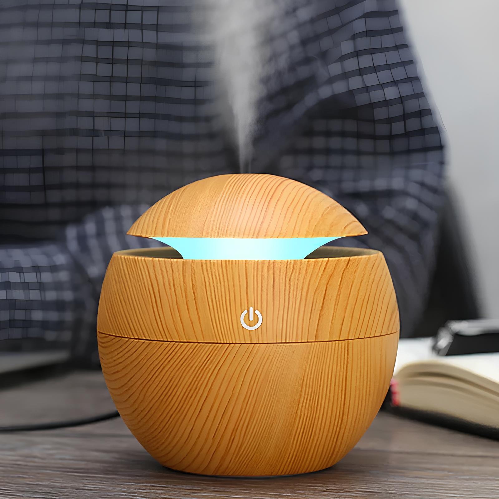 Portable Aroma Diffuser And Humidifier 130ML with 7 Color LED Light - Homevalley.co.uk