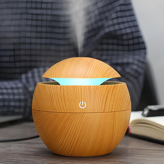 Portable Aroma Diffuser And Humidifier 130ML with 7 Color LED Light - Homevalley.co.uk