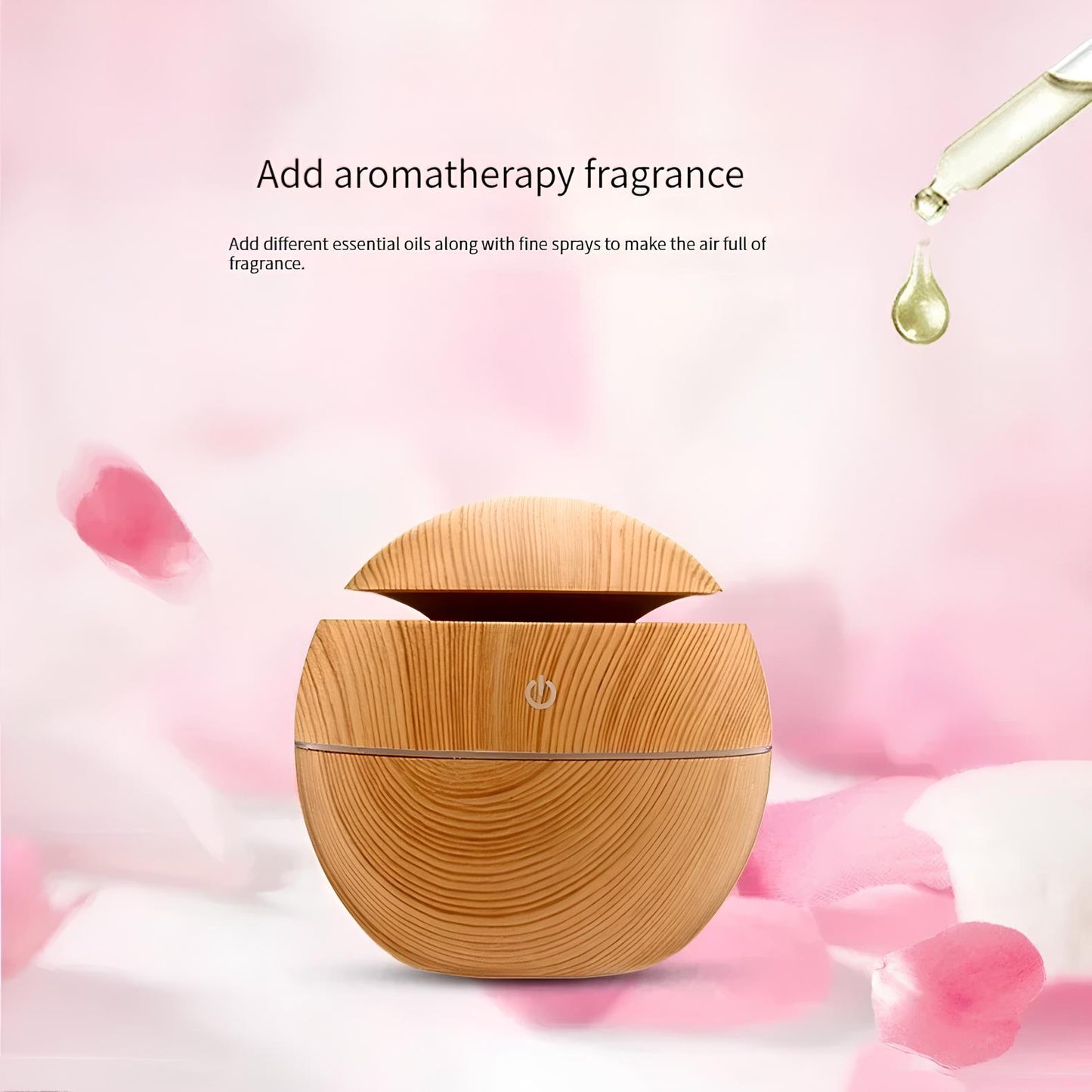 Portable Aroma Diffuser And Humidifier 130ML with 7 Color LED Light - Homevalley.co.uk