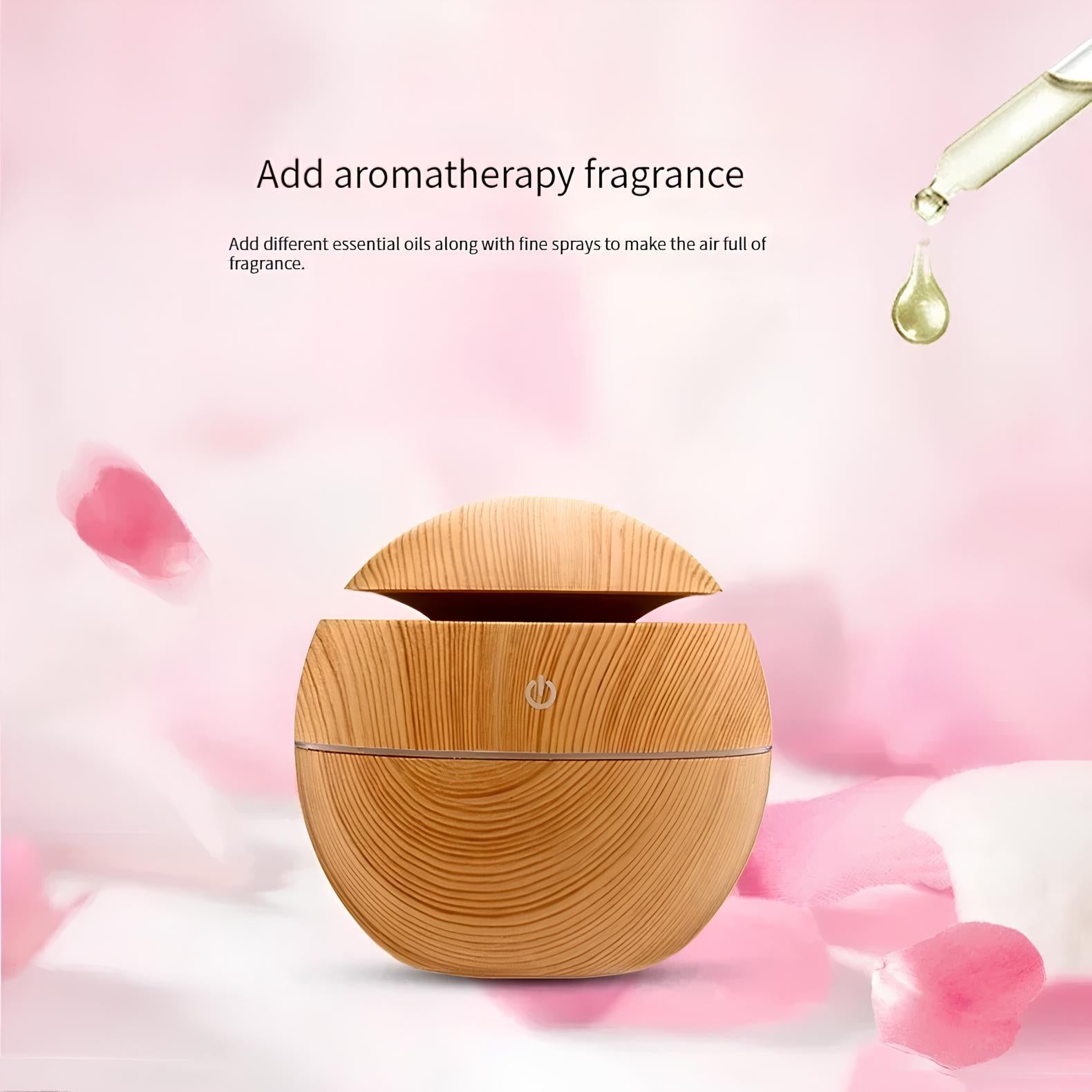 Portable Aroma Diffuser And Humidifier 130ML with 7 Color LED Light - Homevalley.co.uk