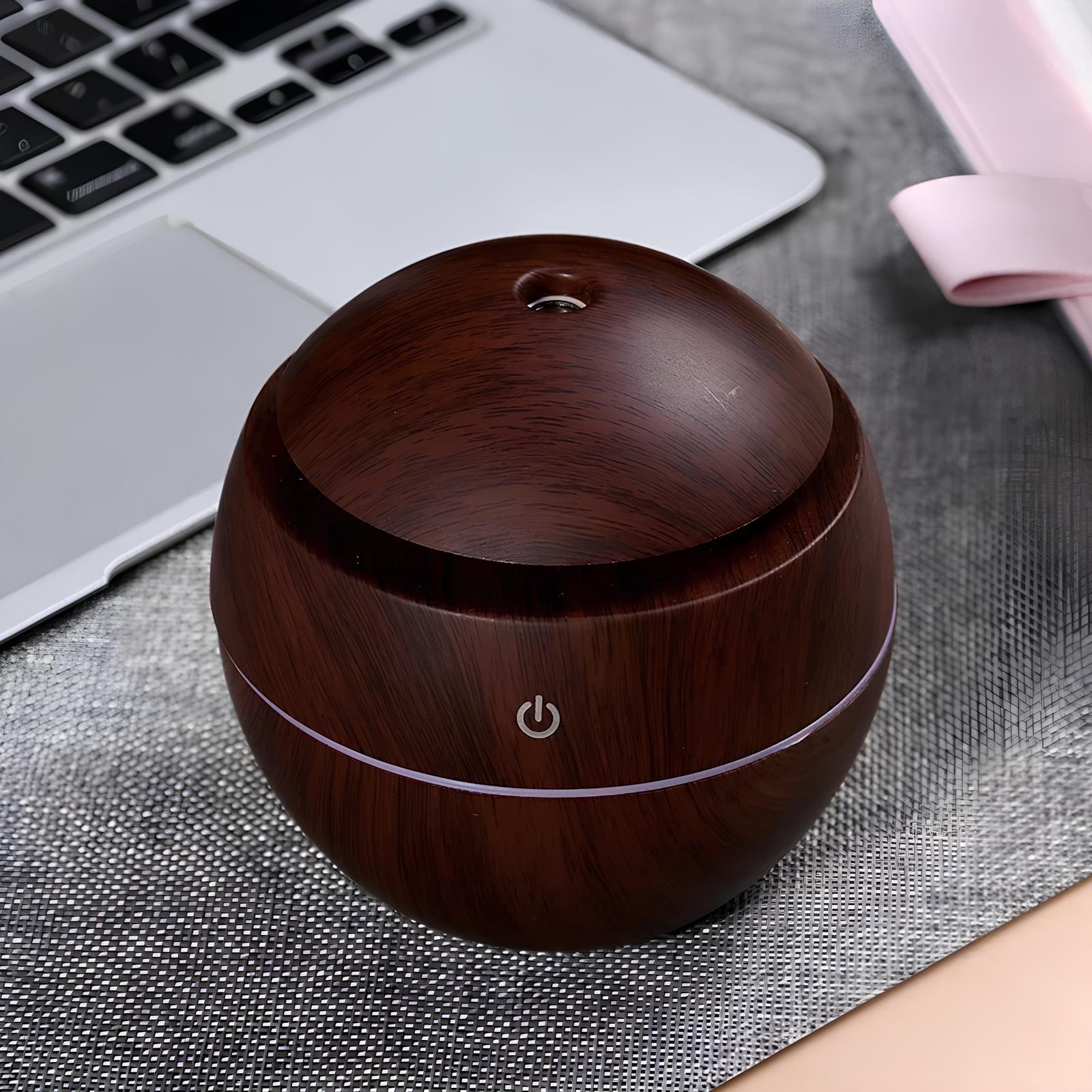 Portable Aroma Diffuser And Humidifier 130ML with 7 Color LED Light - Homevalley.co.uk