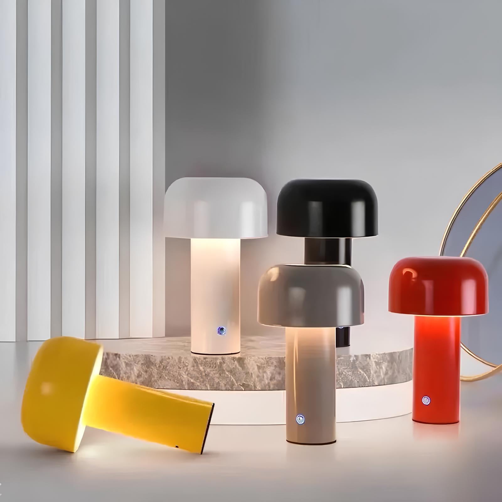 Portable Cordless Dimmable Rechargeable USB Mushroom Table Lamp - Homevalley.co.uk