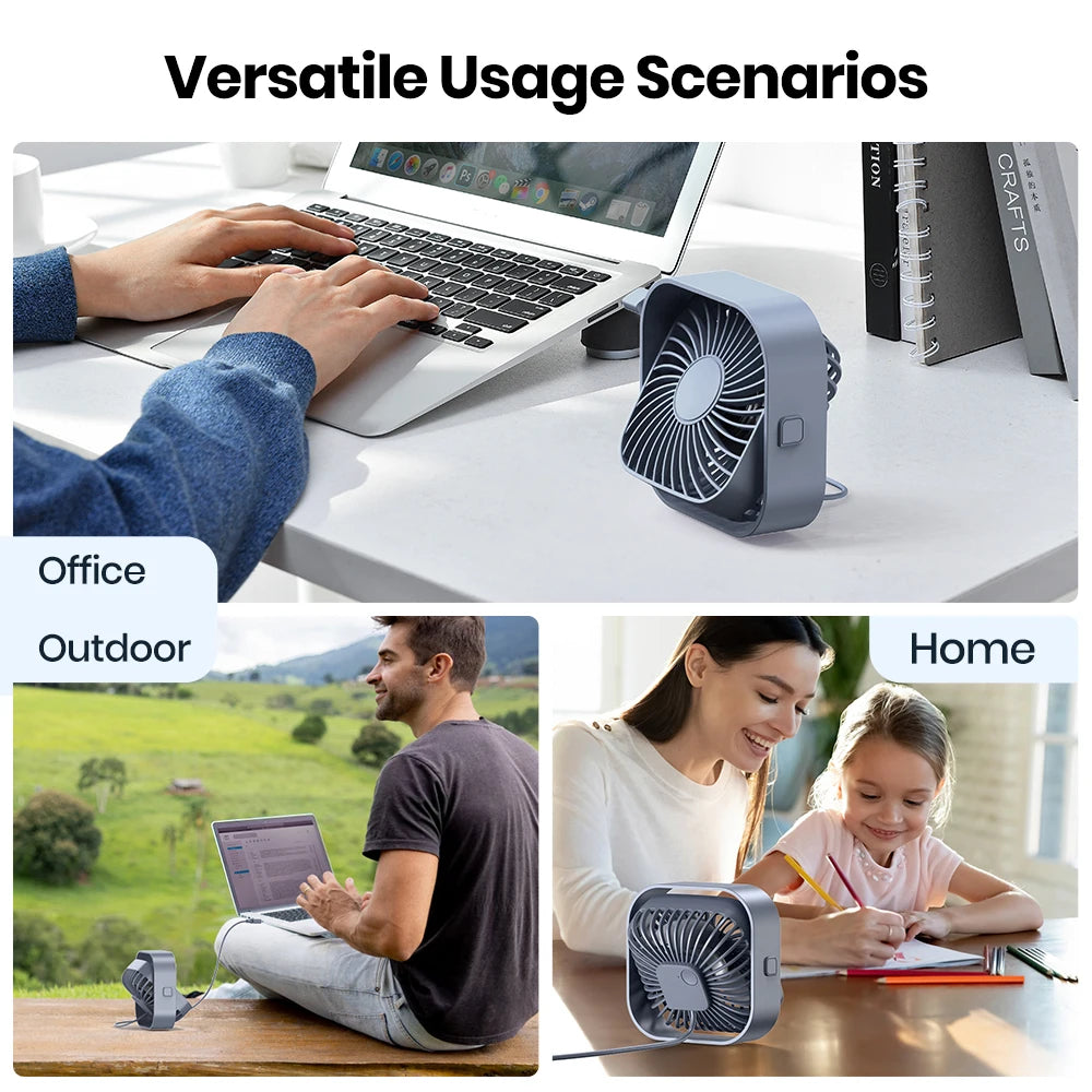 Portable Mini Fan, 360°Rotatable, USB - Homevalley.co.uk