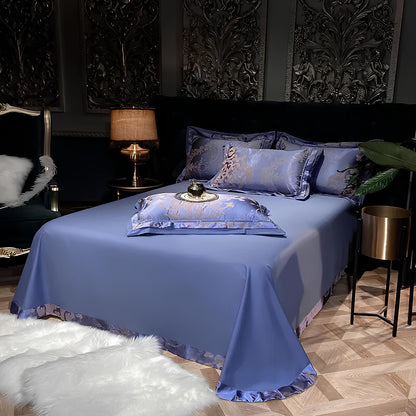 Premium Purple Jacquard Duvet Set - Homevalley.co.uk