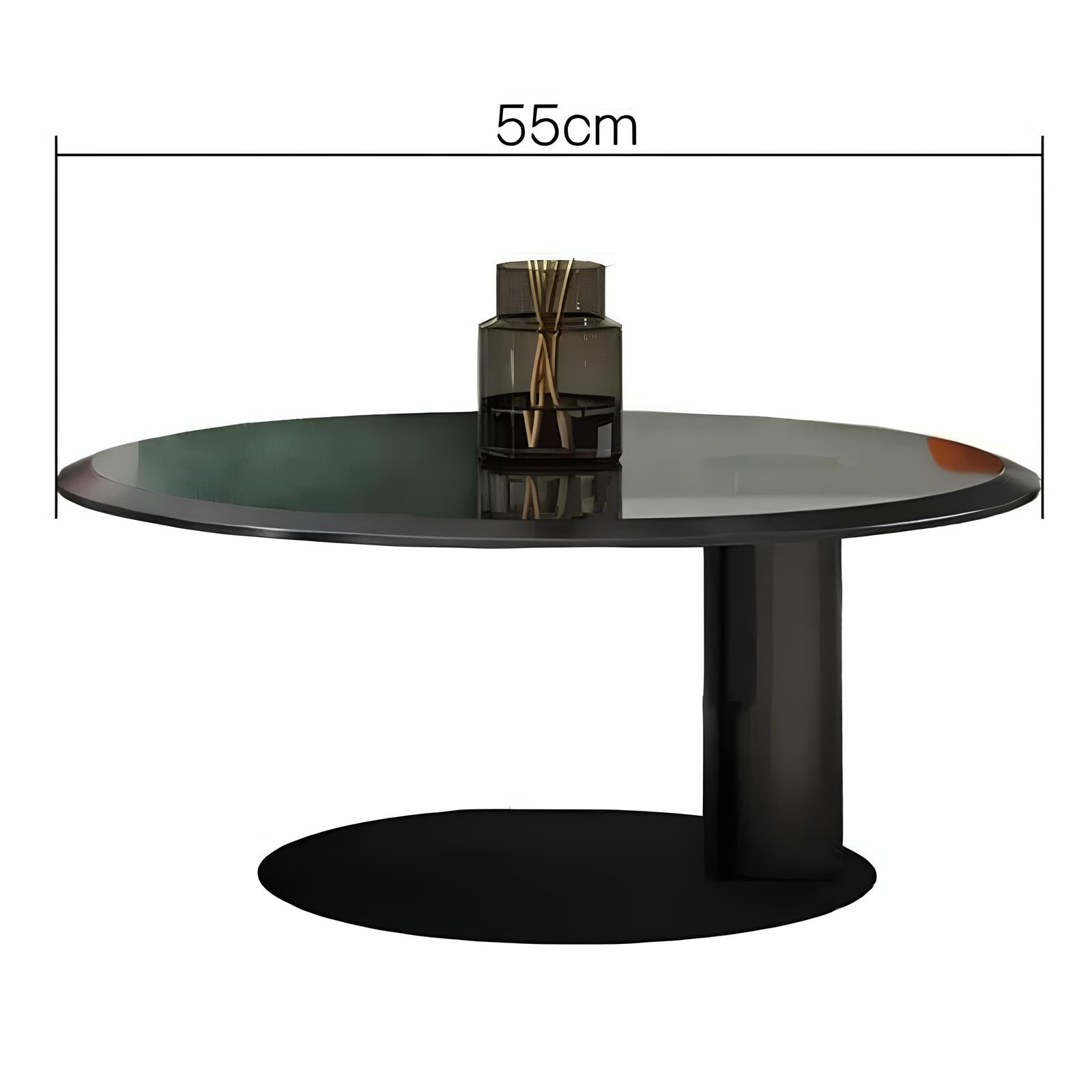 Premium Stainless Steel Round Coffee Tables - Luxurious Tempered Glass Side Table set - Homevalley.co.uk