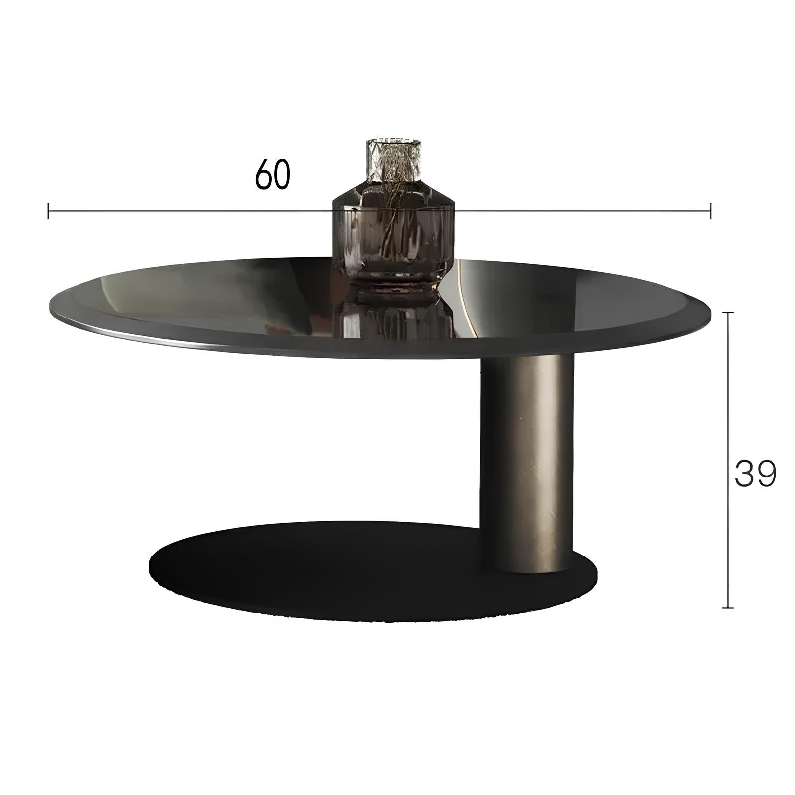 Premium Stainless Steel Round Coffee Tables - Luxurious Tempered Glass Side Table set - Homevalley.co.uk